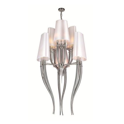 Azzardo AZ0173 - Lampadario su catena DIABLO 12xE14/11W/230V bianco