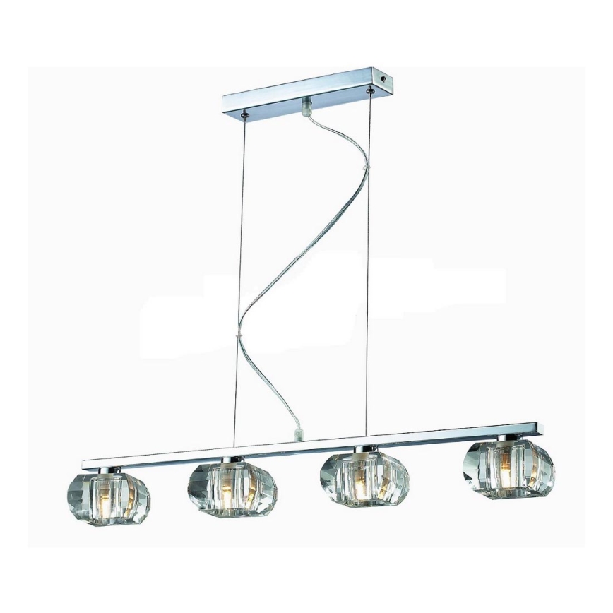 Azzardo AZ0493 - Lampadario a sospensione con filo RUBIC 4xG9/40W/230V