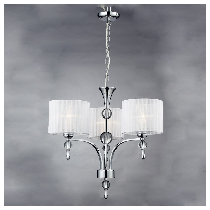Azzardo AZ1006 - Lampadario con catena IMPRESS 3xE27/60W/230V