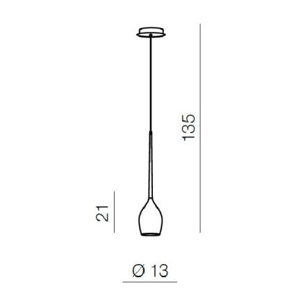 Azzardo AZ1220 - Lampadario a sospensione con filo IZZA 1xE14/40W/230V