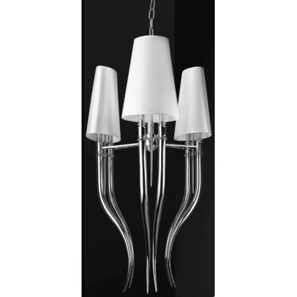 Azzardo AZ1232 - Lampadario su catena DIABLO 6xE14/11W/230V bianco