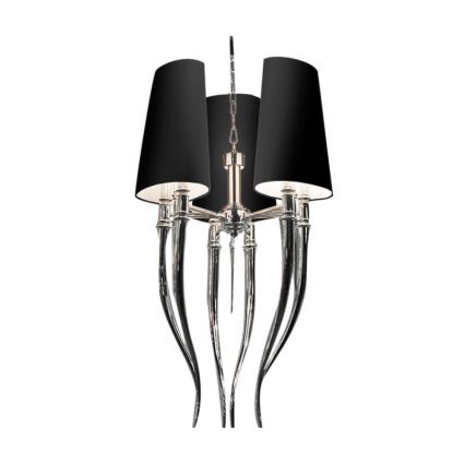 Azzardo AZ1345 - Lampadario su catena DIABLO 6xE14/11W/230V nero