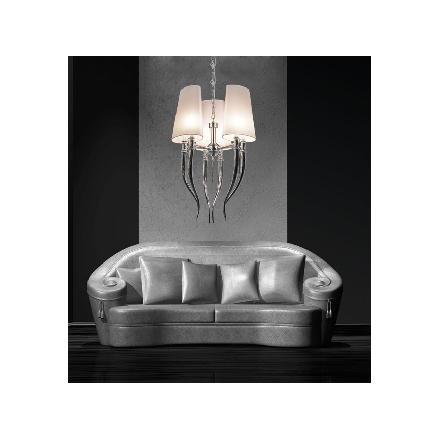 Azzardo AZ1345 - Lampadario su catena DIABLO 6xE14/11W/230V nero