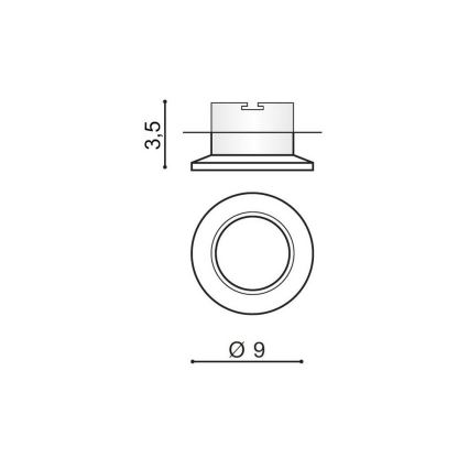 Azzardo AZ1482 - Lampada da incasso ADAMO 1xGU10/50W/230V