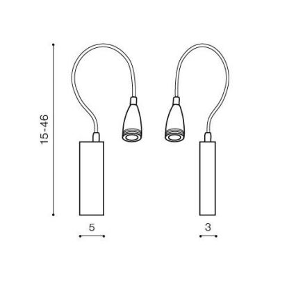 Azzardo AZ1548 - Faretto LED da parete per bagni VERONICA 1xLED/3W/230V