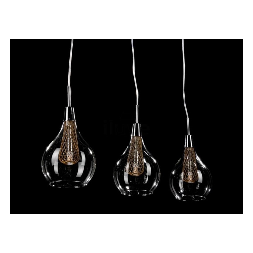 Azzardo AZ1689 - Lampadario a sospensione con filo ELEKTRA 3xG9/40W/230V