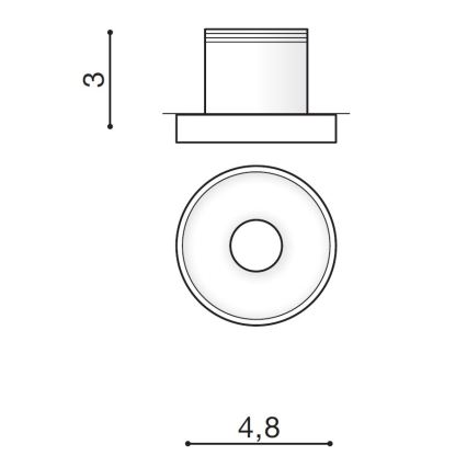 Azzardo AZ2234 - Lampada LED da incasso OKA 1xLED/3W/230V CRI 90
