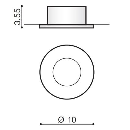 Azzardo AZ2692 - Lampada da incasso per esterni OSCAR 1XGU5,3/50W/230V IP44