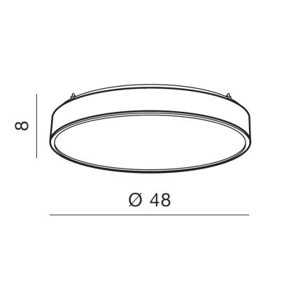 Azzardo AZ2716 - Plafoniera LED dimmerabile COLLODI 1xLED/50W/230V + telecomando