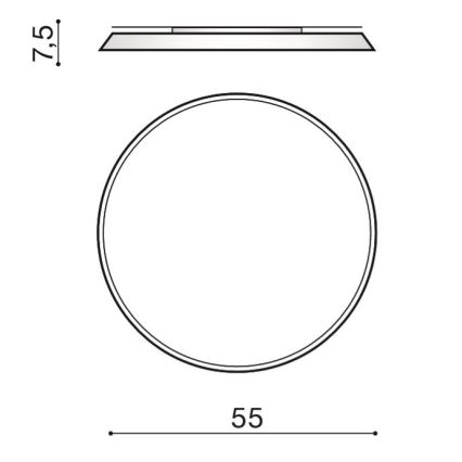 Azzardo AZ2739 - Plafoniera LED CORTONA LED/50W/230V 4000K