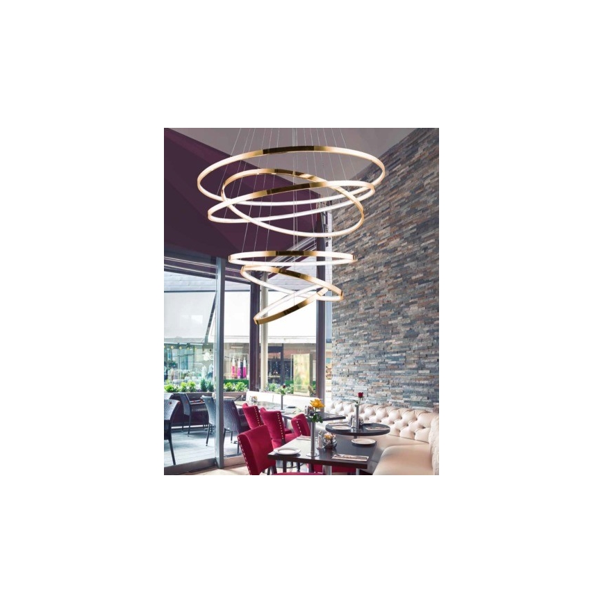Azzardo AZ2921 - Lampadario a sospensione LED dimmerabile WHEEL 6xLED/140W/230V