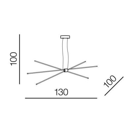 Azzardo AZ3135 - Lampadario LED a sospensione con filo JAX LED/33W/230V