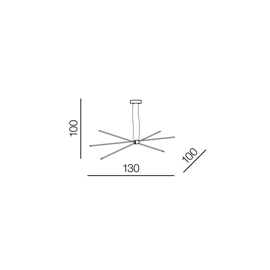 Azzardo AZ3135 - Lampadario LED a sospensione con filo JAX LED/33W/230V