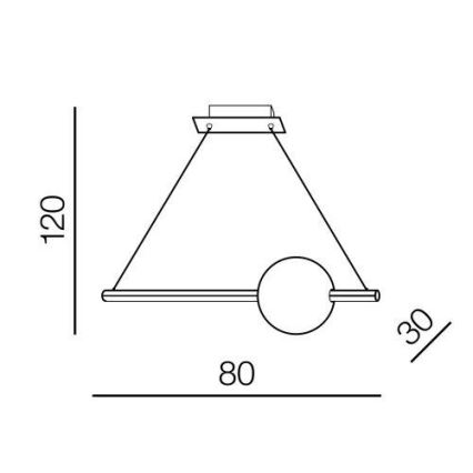 Azzardo AZ3351 - Lampadario a sospensione con filo LED dimmerabile SANDRA LED/36W/230V