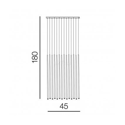 Azzardo AZ3424 - Lampadario LED a sospensione con filo LOUISE 14xLED/3W/230V