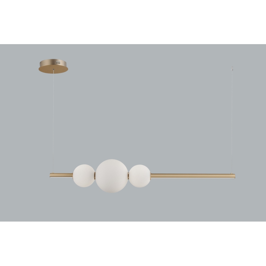 Azzardo AZ4427 - Lampadario LED dimmerabile su corda SANDRA LED/48W/230V oro