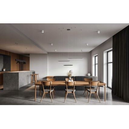 Azzardo AZ4707 - Lampadario a cavo LED HALO LED/130W/230V nero