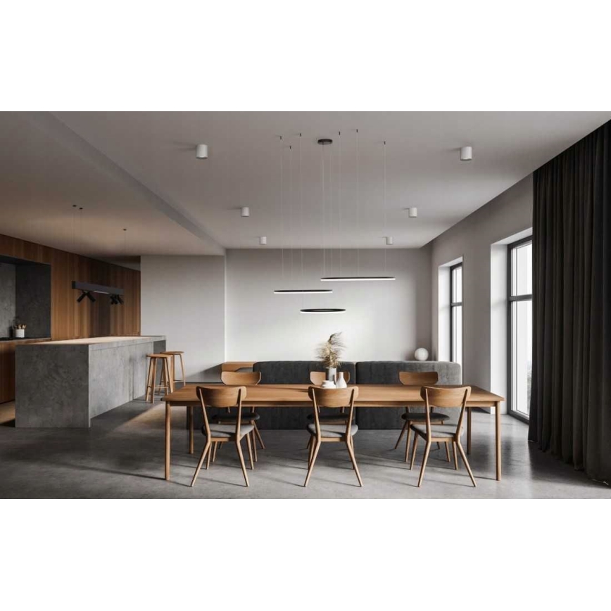 Azzardo AZ4707 - Lampadario a cavo LED HALO LED/130W/230V nero