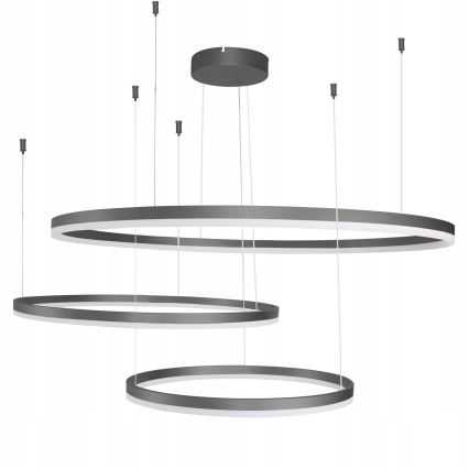 Azzardo AZ4707 - Lampadario a cavo LED HALO LED/130W/230V nero