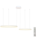 Azzardo AZ4977 - Lampadario LED dimmerabile a filo HALO LED/90W/230V bianco + telecomando