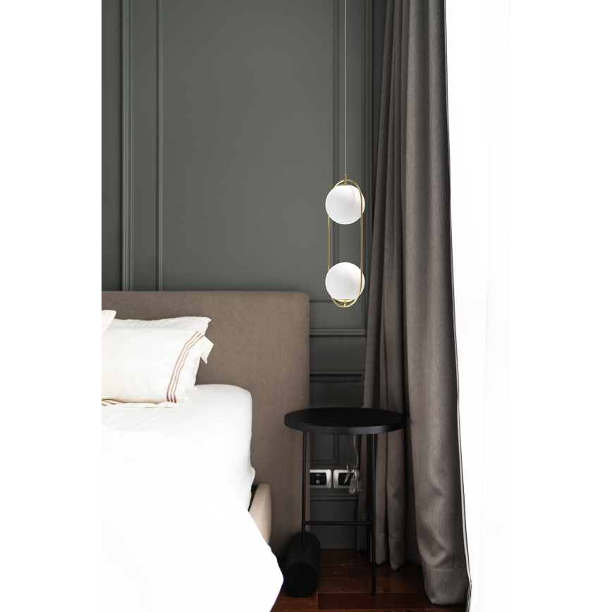 Azzardo AZ4982 - Lampadario a sospensione con filo COCO 2xG9/50W/230V