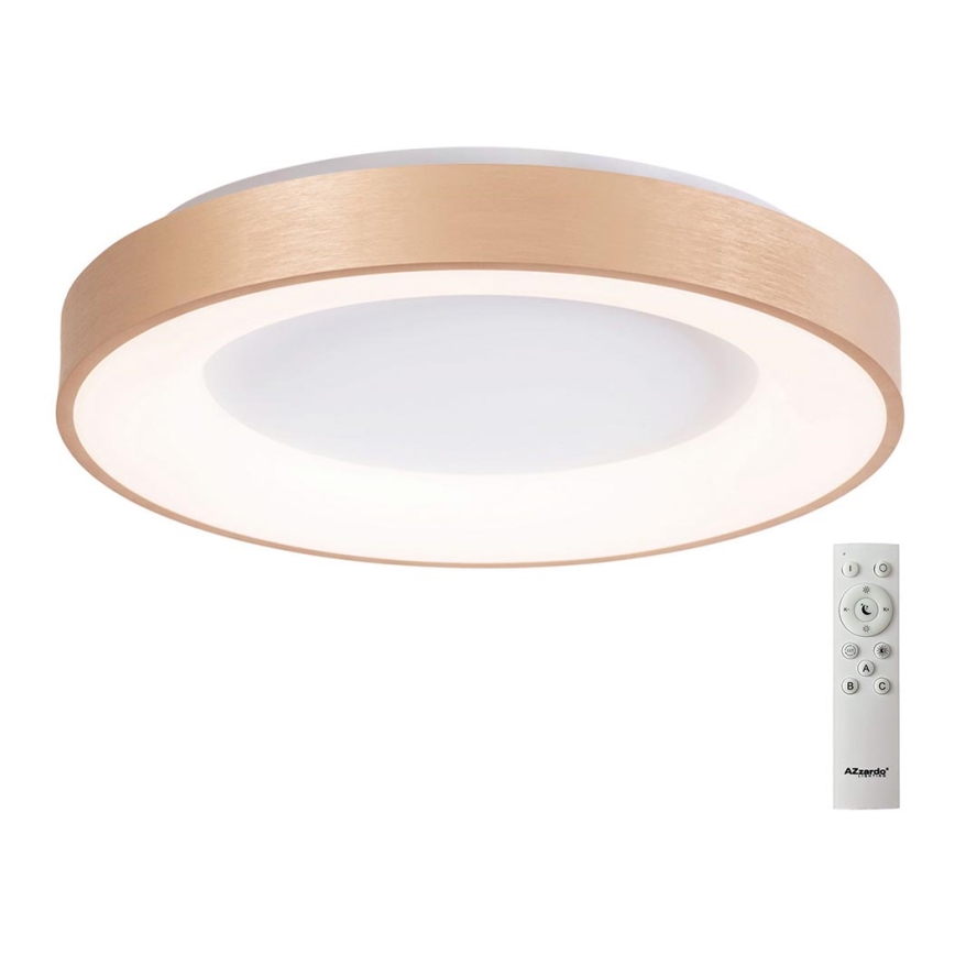 Azzardo AZ4992 - Plafoniera LED dimmerabile SANTANA LED/50W/230V oro + telecomando