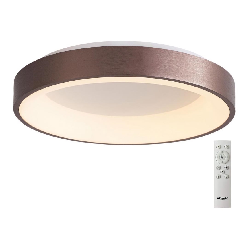 Azzardo AZ4994 - Plafoniera LED dimmerabile SANTANA LED/80W/230V rosa oro + telecomando