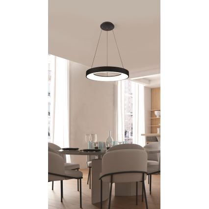 Azzardo AZ4999 - Lampadario LED a cavo SANTANA LED/30W/230V nero