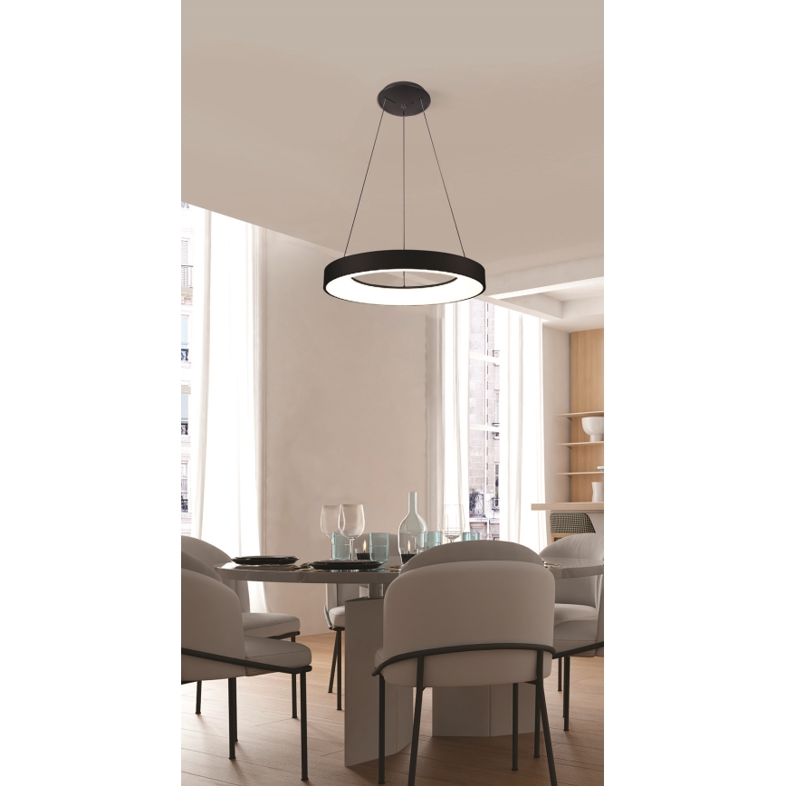 Azzardo AZ4999 - Lampadario LED a cavo SANTANA LED/30W/230V nero
