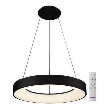 Azzardo AZ5012 - Lampadario a sospensione con filo LED dimmerabile SANTANA LED/80W/230V nero + telecomando