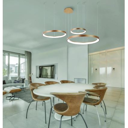 Azzardo AZ5023 - Lampadario con filo LED dimmerabile AGNES LED/60W/230V diametro 78 cm oro