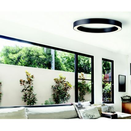 Azzardo AZ5038 - Plafoniera LED dimmerabile MARCO LED/80W/230V nero + telecomando