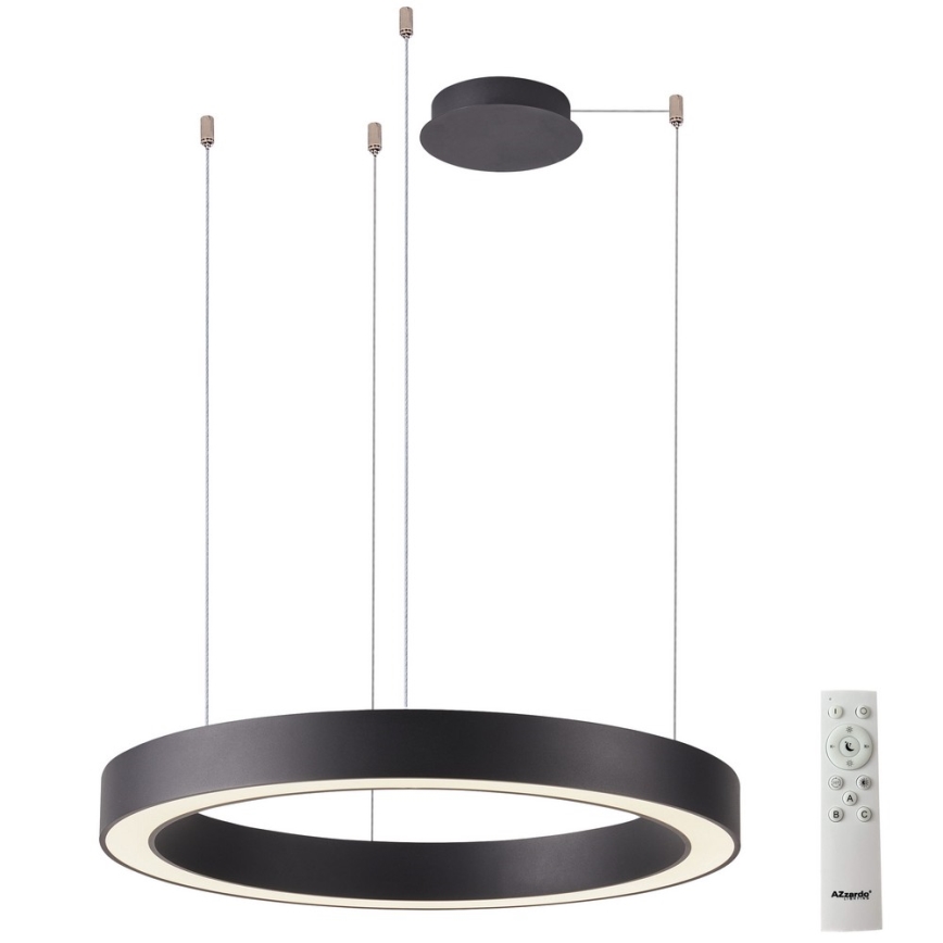 Azzardo AZ5050 - Lampadario a sospensione con filo LED dimmerabile MARCO LED/80W/230V nero + telecomando