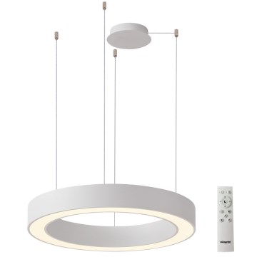 Azzardo AZ5052 - Lampadario dimmerabile a sospensione su cavi MARCO LED/100W/230V bianco + telecomando