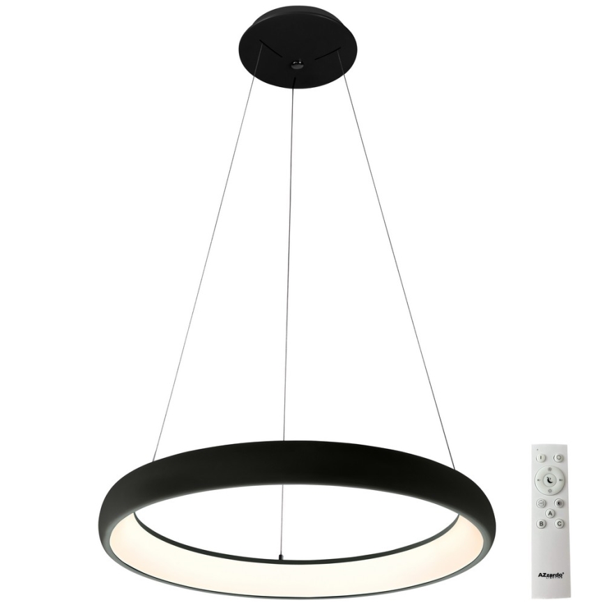 Azzardo AZ5060 - Lampadario a sospensione con filo LED dimmerabile ANTONIO LED/32W/230V nero + telecomando