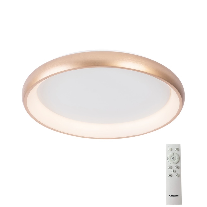 Azzardo AZ5073 - Plafoniera LED dimmerabile ANTONIO LED/50W/230V oro + telecomando