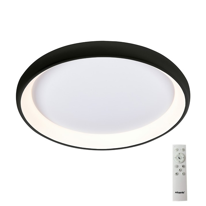 Azzardo AZ5075 -Plafoniera LED dimmerabile ANTONIO LED/80W/230V nero + telecomando