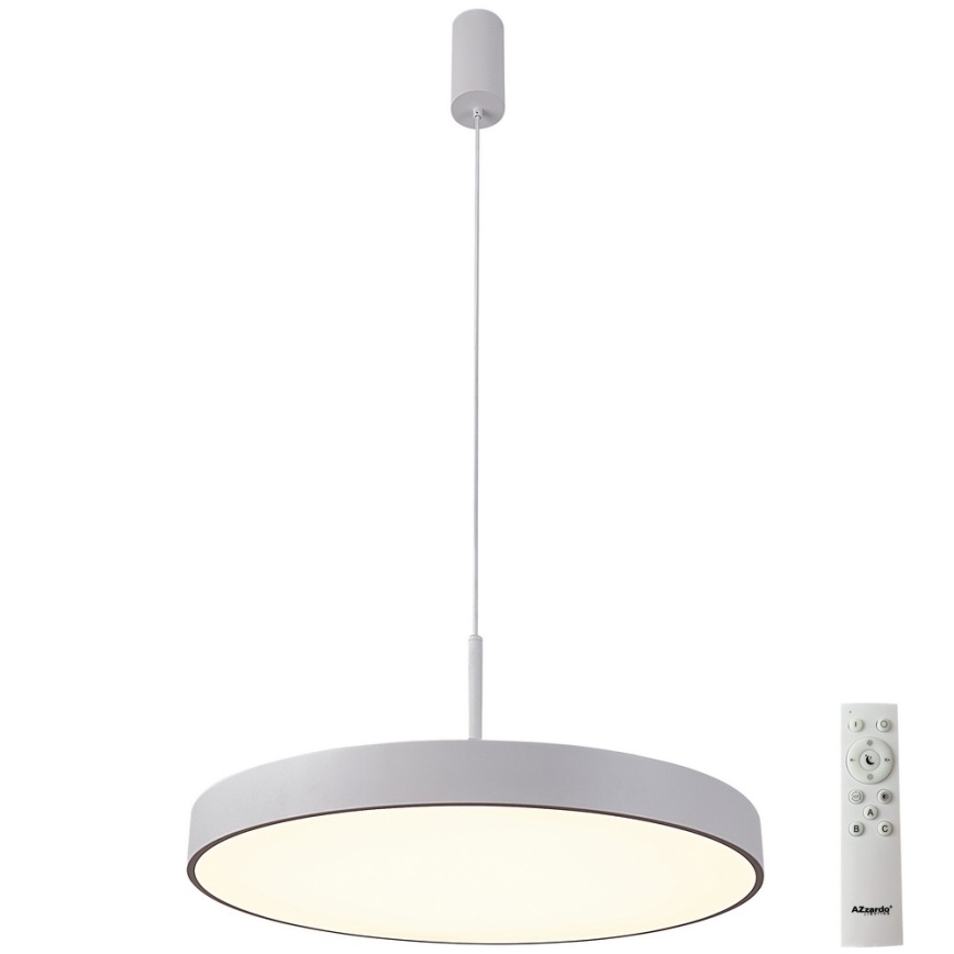 Azzardo AZ5087 - Lampadario a sospensione con filo LED dimmerabile MARCELLO LED/30W/230V bianco + telecomando