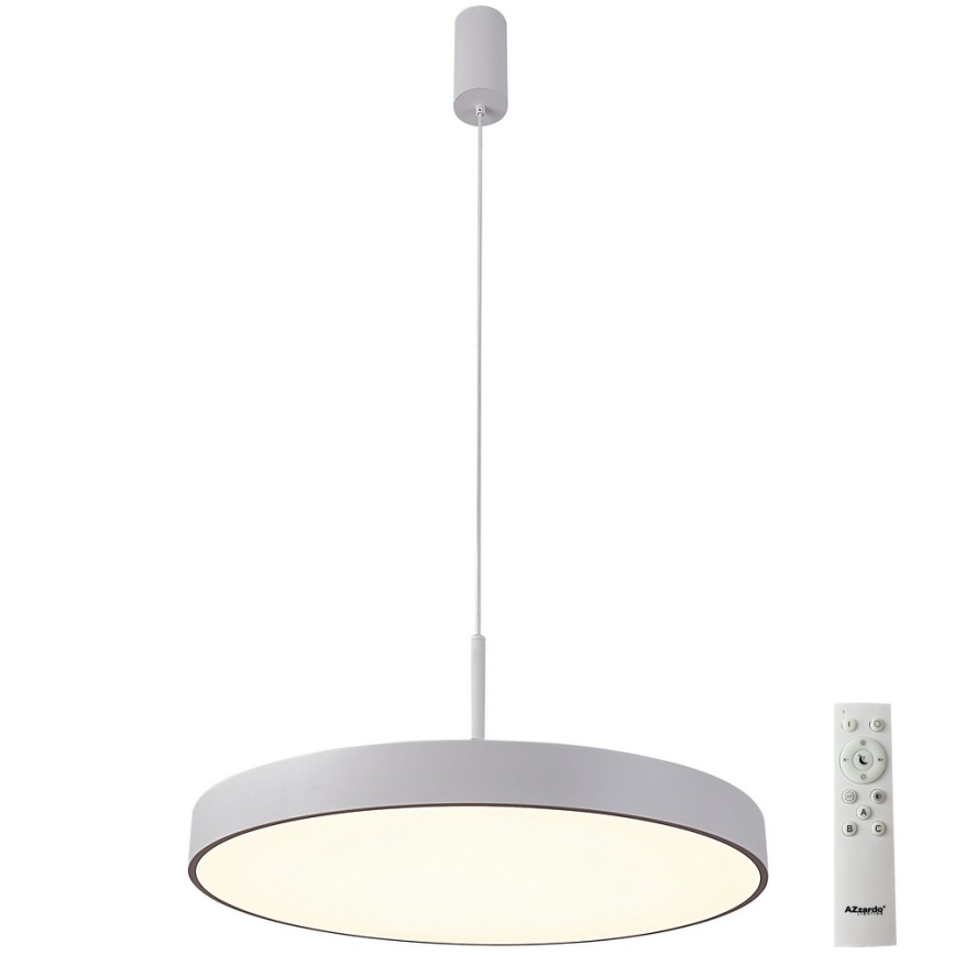 Azzardo AZ5090 - Lampadario a sospensione con filo LED dimmerabile MARCELLO LED/60W/230V bianco + telecomando