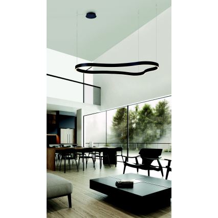 Azzardo AZ5093 - Lampadario a sospensione con filo LED dimmerabile MIRABELLA LED/60W/230V nero