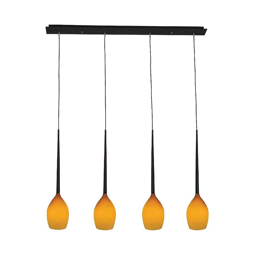 Azzardo - Vetro di ricambio per lampadario IZZA - giallo diametro 13 cm