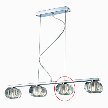 Azzardo - Vetro di ricambio per lampadario RUBIC