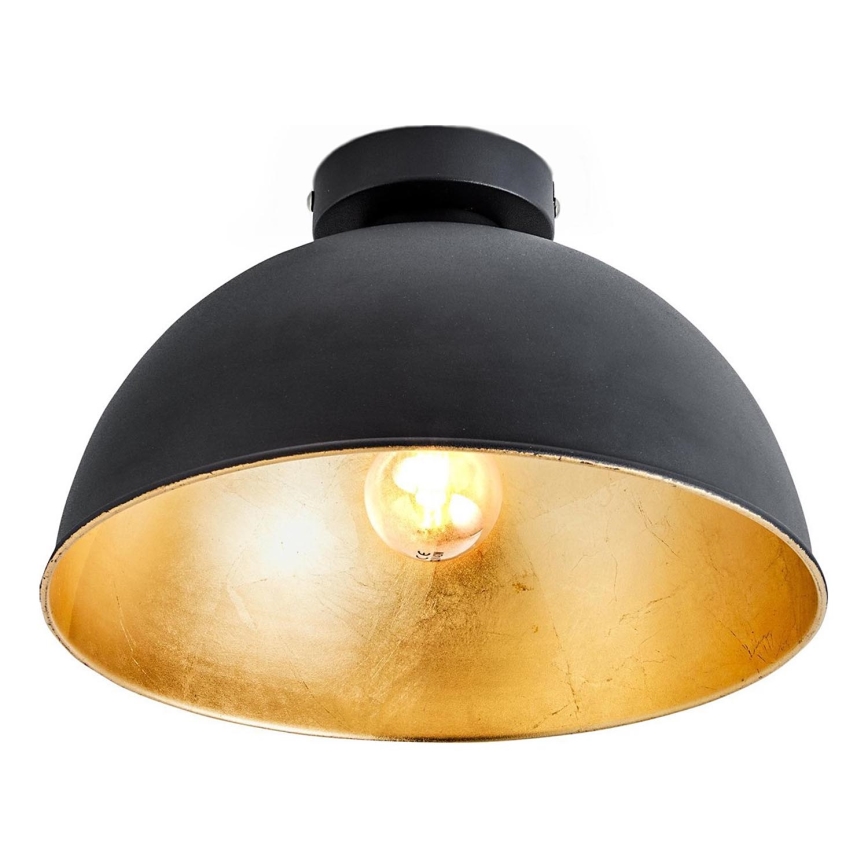 B.K. Licht 1322 - Plafoniera 1xE27/60W/230V nero/oro