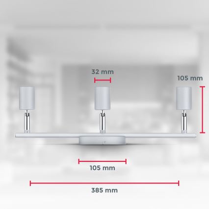 B.K.Licht 1409 - Luce Spot a LED 3xGU10/5W/230V