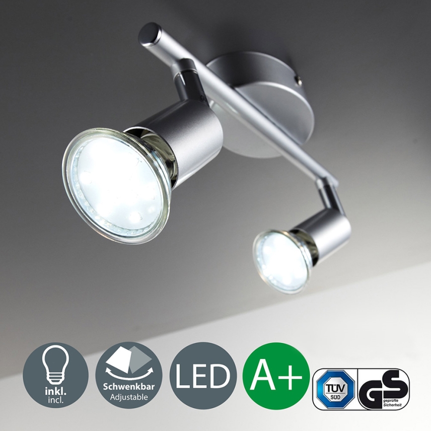 B.K.Licht - Luce Spot a LED 2xGU10/3W/230V 3000K