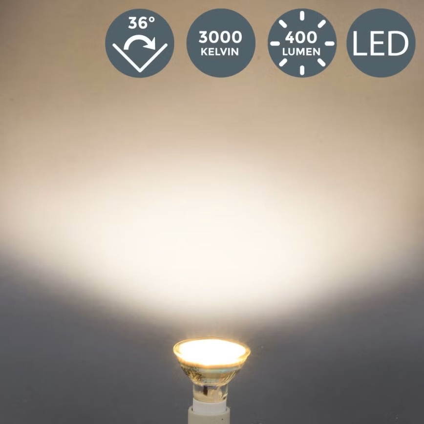 B.K.Licht - Confezione da 10 lampadine LED GU10/5W/230V 3000K