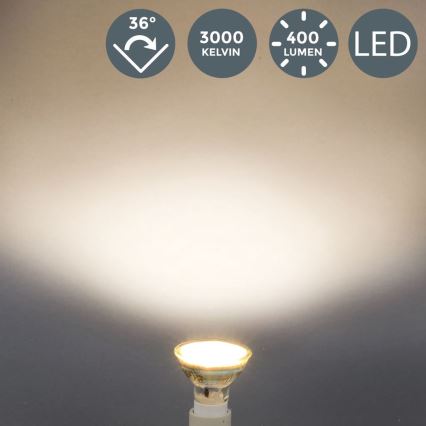 B.K.Licht - Confezione da 5 lampadine LED GU10/5W/230V 3000K