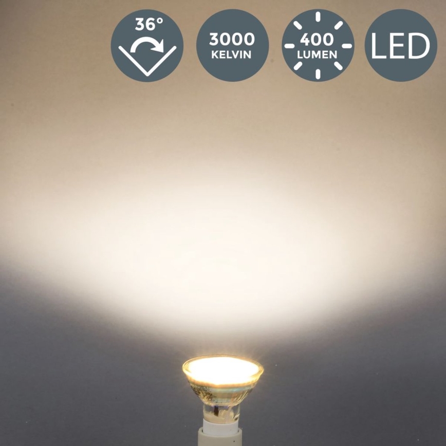 B.K.Licht - Confezione da 5 lampadine LED GU10/5W/230V 3000K
