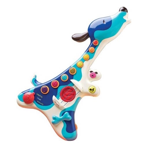 B-Toys - Chitarra elettrica per bambini Dog Woofer 3xAA