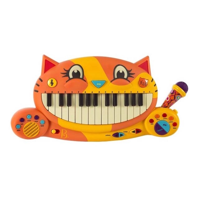 B-Toys - Pianoforte per bambini con microfono Cat 4xAA